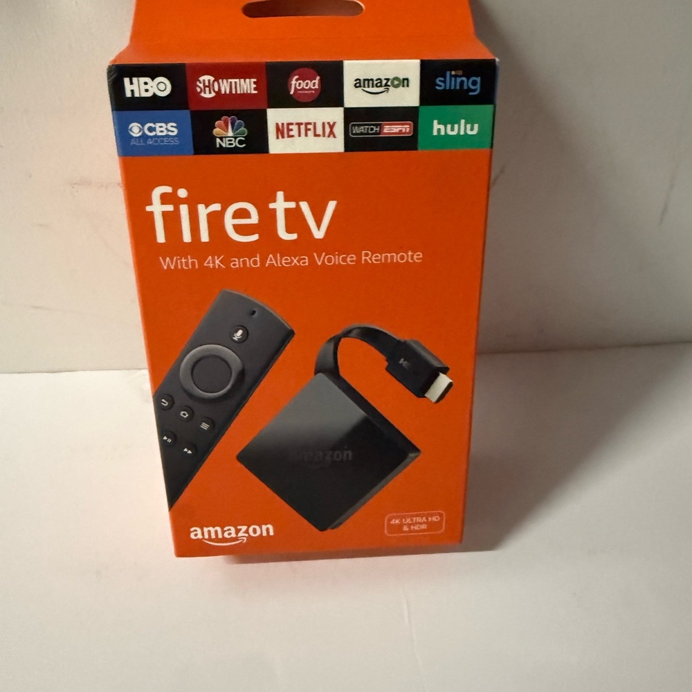 Amazon Alexa Voice Remote in Orange Packaging